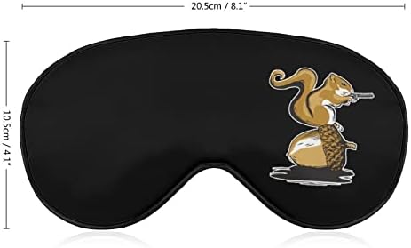 Nutty Squirrel Sleep Eye Mask Capas de olho macio bloqueando luzes vendidas com cinta ajustável para tirar uma soneca