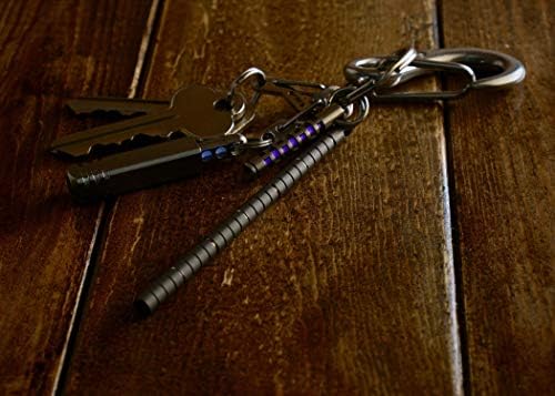 Régua de anel -chave - haste de medição para chaveiro - minhoca - acessórios de chaveiro - Cool Stuff - Cadeia de chave funcional - EDC Gear - Ferramenta de medição portátil - Pocket Tool Key Chains Mulheres e homens