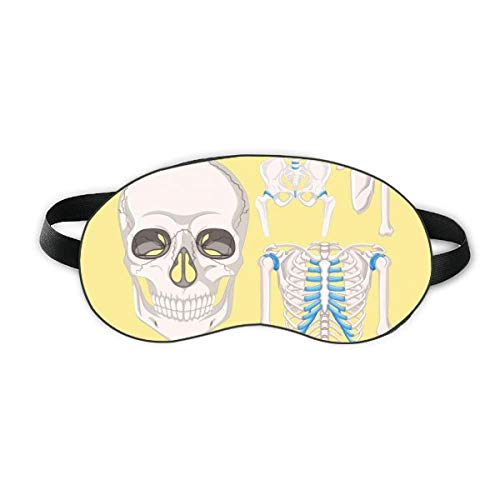 Ilustrações de esqueleto humano Skull Ribs Sleep Eye Shield Soft Night Blindfold Shade Cover