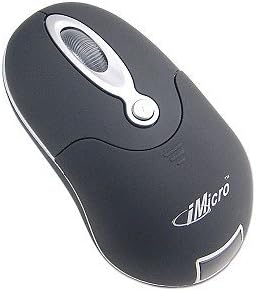 Mouse sem fio óptico IMICRO 3D preto com receptor USB do tamanho de polegar