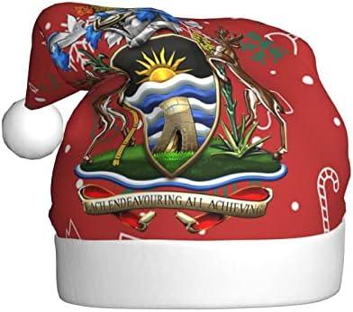 Emblema de Antígua e Símbolo de Barbuda Funny Adults Praxus Papai Noel Hat Christmas Hat para Mulheres e Homens de Natal