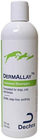 Dechra Dermallay Oatmeal Shampoo para animais de estimação, 12 onças