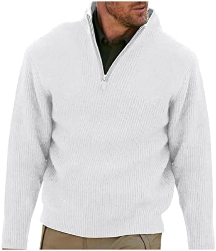 Dudubaby masculino suéter de lã Comfort Quarter zip espessura no início do outono suéter de pelúcia blus