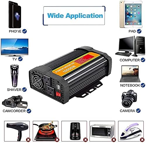 XIW Modificado de onda senoidal inversor 3000W 4000W 5000W DC 12V para CA 110V Conversor de energia de carro com 2 portas USB e 2 pontos de venda do inversor de carro