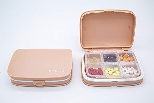 2pcs Travel Pill Organizer- Caixa de comprimidos para viagens para bolso ou bolsa Caixa diária de comprimidos para suplementos