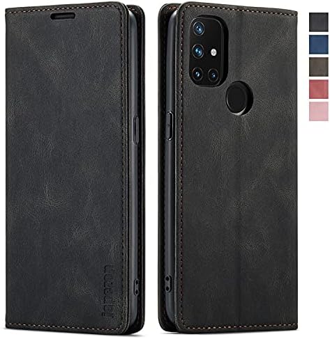 OnePlus Nord N10 5G Case, OnePlus Nord N10 5G Caixa de carteira com [bloqueio RFID] Kickstand Magnetic, capa de couro para