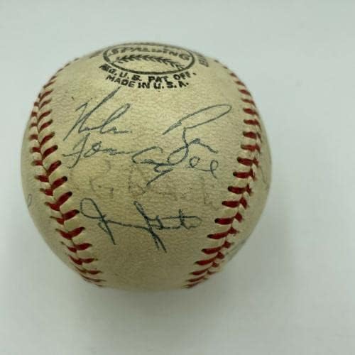 1970 A equipe do New York Mets assinou beisebol Nolan Ryan e Tom Seaver PSA DNA CoA - Bolalls autografados