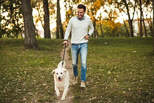 ASOOLL Reflexivo de tração de cães Cinturão de nylon corda grande rastreamento de treinamento com alça acolchoada confortável