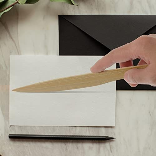 Abridor de letra de madeira de envelope de nuobester Bookmark 2pcs Handmade Envelope Slitter Cutting Cutting abridor para o escritório em casa Office Mail Looks