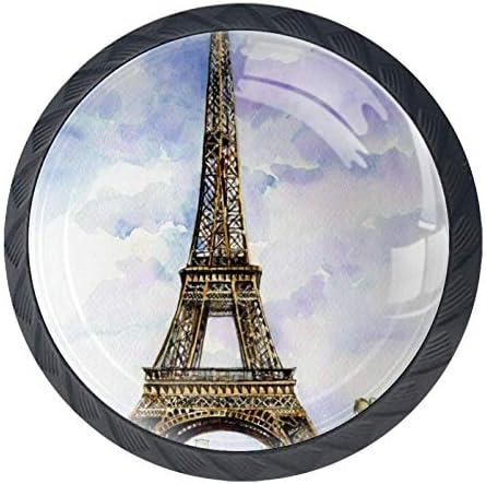 Idealiy Paris Eiffel Tower Door Gaveta Pull Handle Decoração de móveis para cabine de cozinha penteadeira penteada