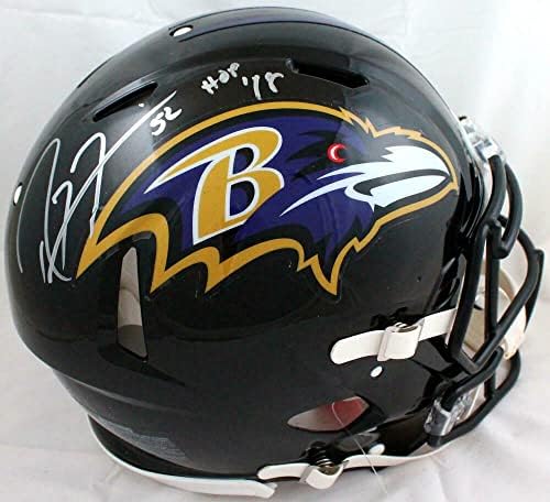 RAY LEWIS Autografou Ravens F/s Speed ​​Authentic Capacete com Holograma Hof -Beckettw - Capacetes NFL autografados