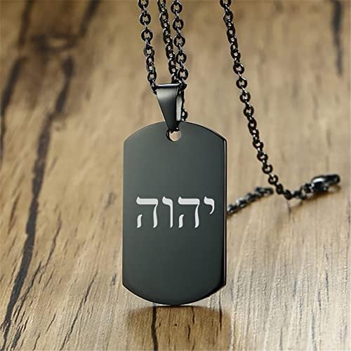 Jóias da Bíblia Hebraica de Jóias de Deus, colar de símbolos tetragramaton Jeová yhvh yhwh jeová pendente, Israel lord amulet