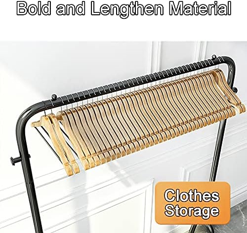 Rack de roupas para uso pesado de Warooma, trilho de roupas estáveis ​​de metal, rack de roupas de moda, configuração rápida para uso interno e externo