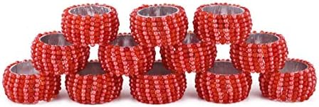 Elite Decorio Red Badyed Rings Rings de casamento Jantar de banquete Décé Decor Handmade Conjunto