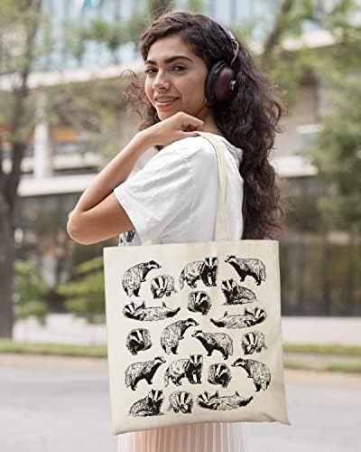 Estética da sacola de lona ausvkai para mulheres, bolsas de algodão de pano reutilizáveis ​​para compras de compras na escola