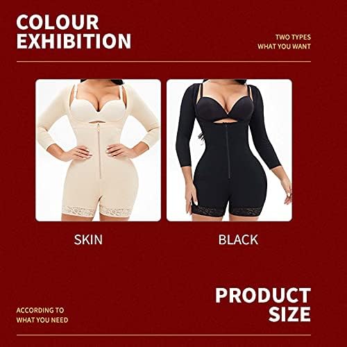 Mmeneyy Shapewear Bodysuit para mulheres de manga comprida Shaper de corpo de barriga de barriga de controle de barra