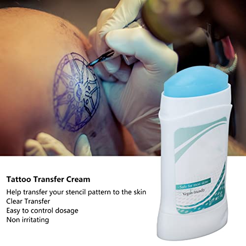 Yuyte Tattoo Transfer Stick, Gel de creme para solução de pele de tatuagem para adesivos de transferência de papel de máquina de papel, acessórios de tatuagem temporária para tatuagem de pintura corporal estêncil