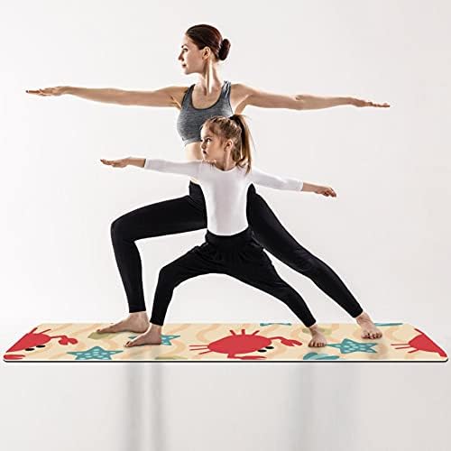Mamacool Yoga Mat Crab Pattern Eco Friendly Non Slip Fitness Exercition tapete para pilates e exercícios de piso
