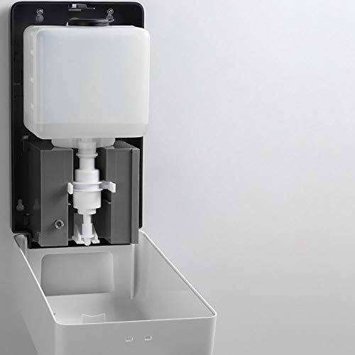 Ahfam Glass Soap Dispenser Dispensador de sabão de espuma automático 1200 ml, com controle de volume ajustável, sabão elétrico sem contato com bateria para dispensador de sabão para cozinha, banheiro, escritório, hotel