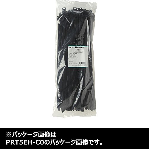 Panduit Prt5EH-C0 Traque do cabo, nylon liberável, extra-pesado e resistente ao tempo 6,6, 20,1 polegadas, preto