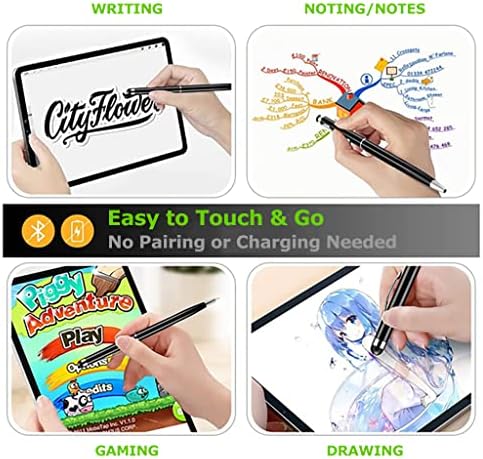 Pen de caneta Pro Stylus para Samsung Galaxy Tab S2 Nook 8.0 32 GB com tinta, alta precisão, forma mais sensível e compacta para telas de toque [3 pacote-preto-silver]