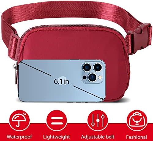 Bolsa de cinto para mulheres e homens Fanny Pack Sacos de cintura com alça ajustável para treino correndo para viajar de