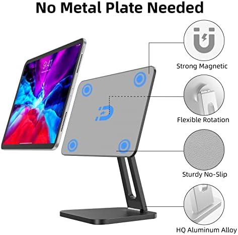 Xunmej iPad Stand para mesa de comprimido magnético Stand iPad Pro para iPad Apple Pro pro 12,9 polegadas 3rd/4th Generation,