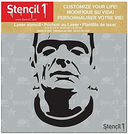 Estomncy1 Frankenstein Stencil - estênceis reutilizáveis ​​de qualidade durável para pintura - Frankenstein Halloween e itens