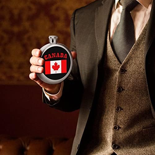 Bandeira do Canadá 5oz Flask Hip Provo de bebida bebida aço inoxidável para Whisky Rum Vodk Camping Party Gift Gift