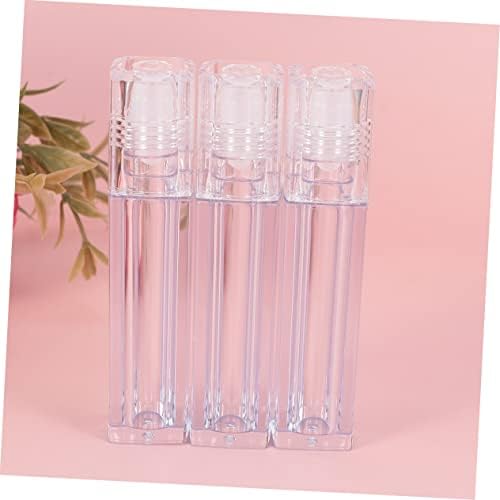 Doitool 1 Conjunto 10pcs Roller Lip Bottle Bottle Clear Recipiente Plástico Tambor Plástico Balmão Lip Balmos Balmão Balmão