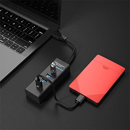 Hub USB 3.0, divisor USB de 4 portas para laptop por porta Multi USB com cabo estendido de 1 e 4 pés para o adaptador