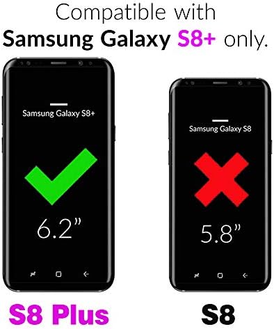 Caixa de telefone Asuwish para Samsung Galaxy S8 Plus Campa de carteira com zíper com protetor de tela e acessórios de células