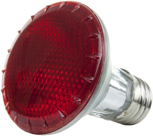 Sunlite 50Par20/hal/fl/r 50 watts halogen par20 refletor bulbo, vermelho