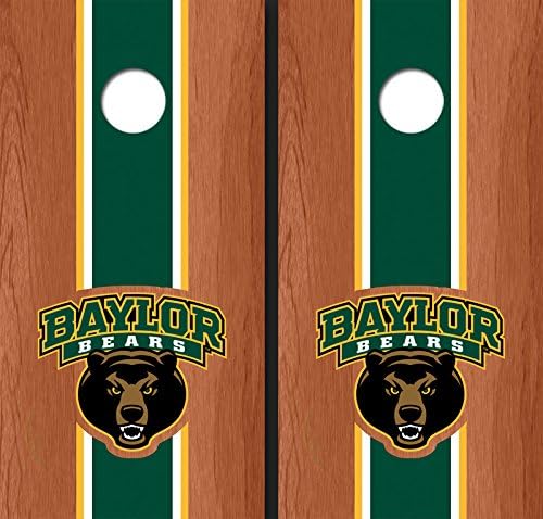 Baylor University Bear Green Rosewood Combation Long Strip Cornole Boards - BU -9120