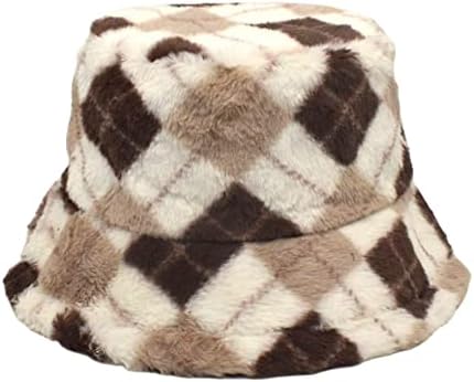 Keusn Mulheres Chapéus para Winter Womens Color Plaid outono Inverno fofo