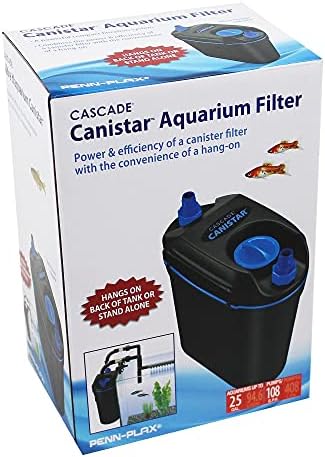 Penn-Plax Cascade Canistar Hish-On Caxister Filtro de aquário-Ótimo para tanques de peixes de água doce e de água salgada-108 galões por hora