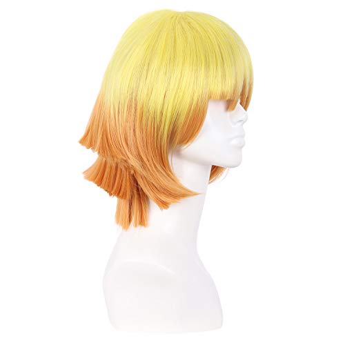 MapOfBeauty 11 polegadas/28cm gradiente laranja torção curta peruca cosplay de cabelo curto