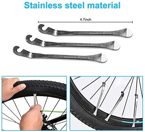 Kit de reparo de bicicleta por crimes, kit de ferramentas de reparo de pneus de bicicleta contém uma ferramenta de 16 em 1,