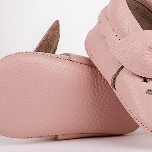 Sapatos de mocassim de couro genuíno Gossta para recém-nascidos, bebês, pré-caminhantes | Mocassins de criança | Primeiro