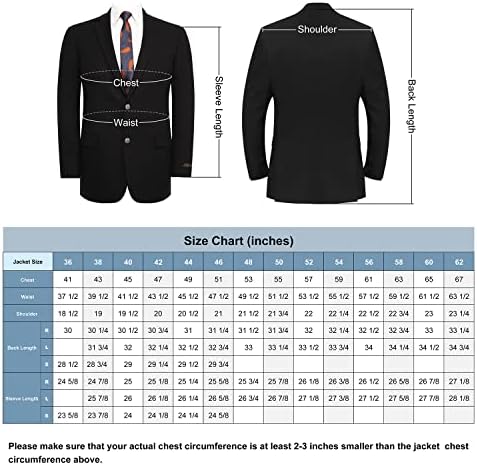 Casaco esportivo masculino Classic Fit 2 Button Stretch Blazer Suit