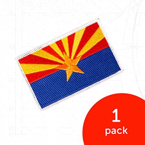 Patch de bandeira do Arizona 3,5 polegadas x 2,25 polegadas Ferro em Sew Bordado Backpack Backpack Bags Caps Jackets