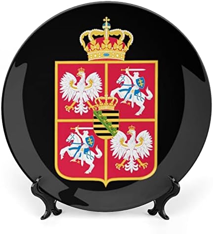 Placa decorativa de cerâmica da Commonwealth lituana polonesa com exibição pendurada no casamento personalizado de