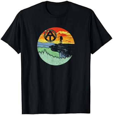 Appalachian Trail Hiker - Camisa de caminhada retro do botão da McAfee