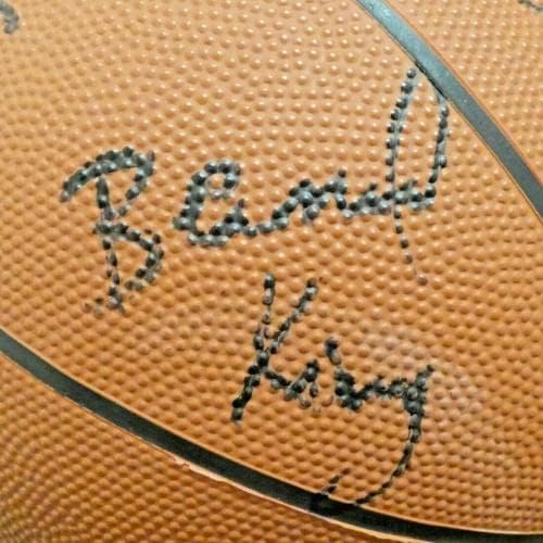 1992-93 Nets Nets assinou bola, incluindo Drazen Petrovic com uma letra JSA completa - Basquete autografado