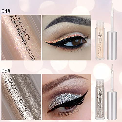 4 Cores Liquid Glitter Sheshadow Eyeliner Eyeliner Makeup Stick.
