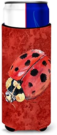Tesouros de Caroline 8870rsc Lady Bug em um abraço de xícara vermelha vermelha profunda, copo de copo de copo Huspher Machine