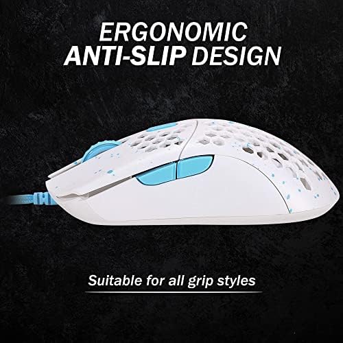 HK Gaming Sirius M Ultra Lightweight Honeycomb Gaming Mouse | 54 gramas | 16000 cpi | USB Wired | 6 botões programáveis