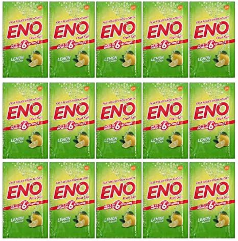 15 x Eno Salt Antiácido de acidez instantânea Alívio de acidez Limão 5g x 15 saqueta por eno