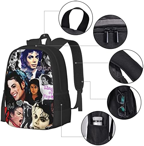 Mochila preta de 17 polegadas da bolsa escolar Rucksack Anime Mackpack