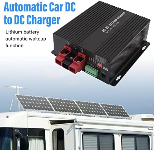 Carregador DC PLPLAAOO, 12V 30A DC para DC Carregador de bateria Solar Controller Mobile App Conexão automática Carregador